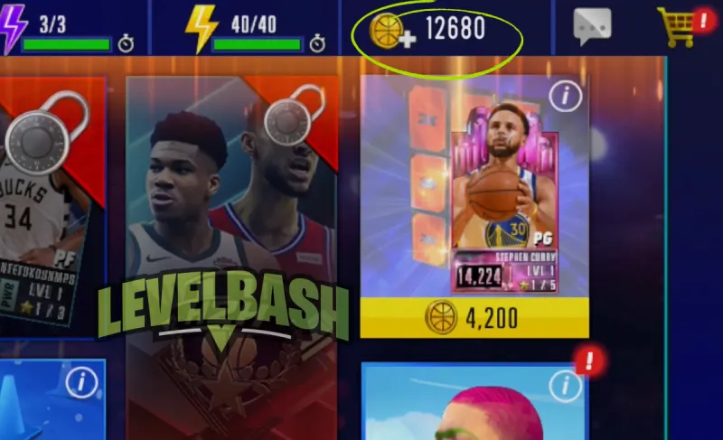 Captura de tela de moedas móveis da NBA 2K