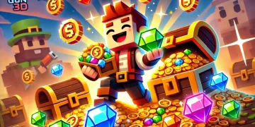 Illustration of Pixel Gun 3D cover.