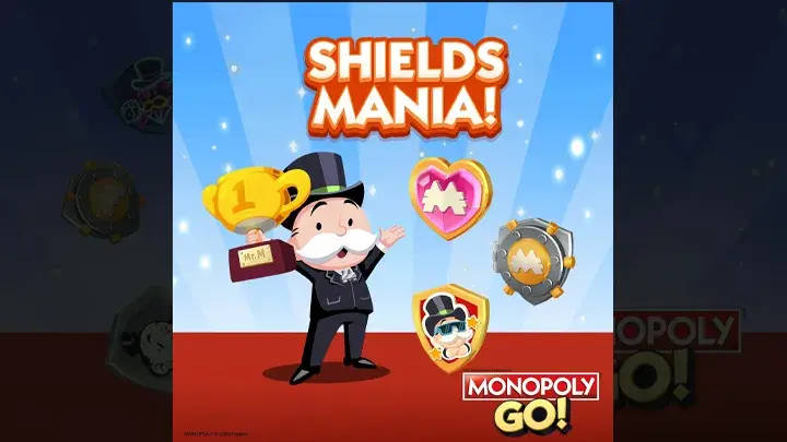 Gameplay screenshot of shields mania in Monopoly Go! game
