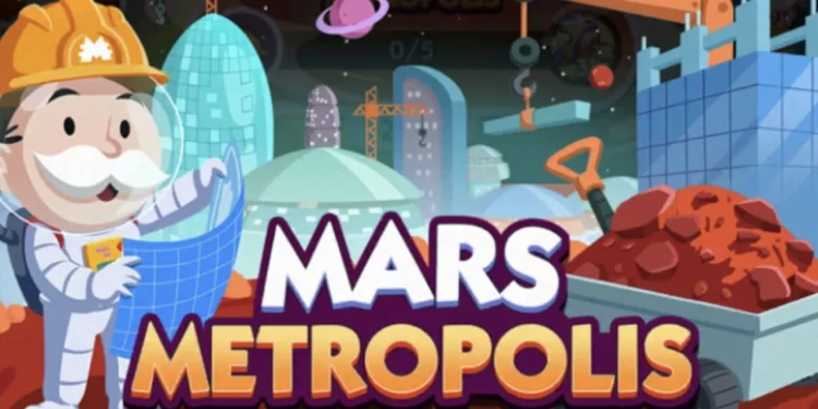Cover of Mars Metropolis Solo Event in MONOPOLY GO