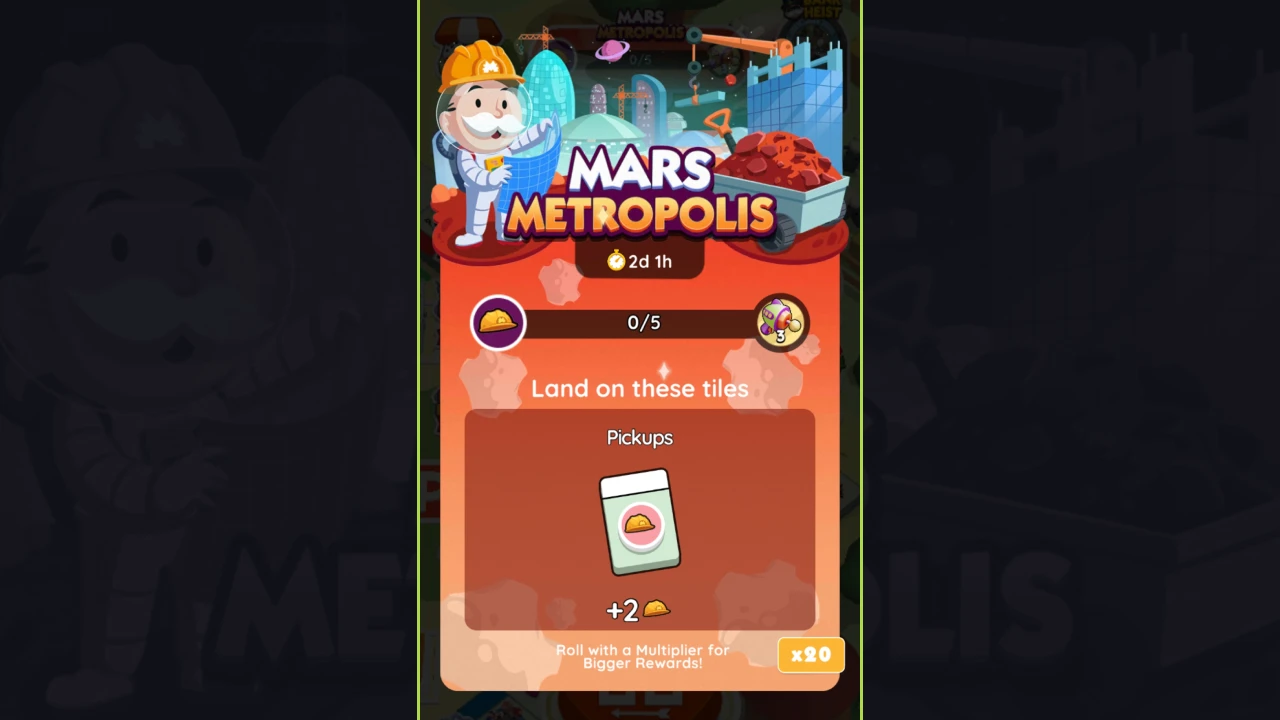 Mars Metropolis Event screenshot from MONOPOLY GO